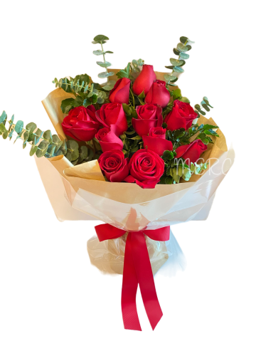 **KBQ532** Simple Red Roses Long Bouquet <br>簡約紅玫瑰長形花束 